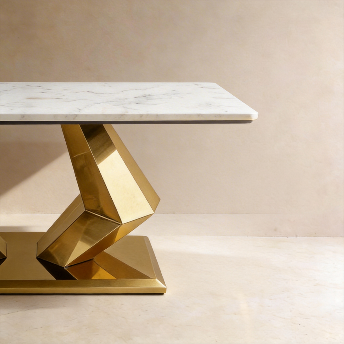 The Arden Coffee Table: A Diamond-Inspired Centerpiece for Modern Living Rooms