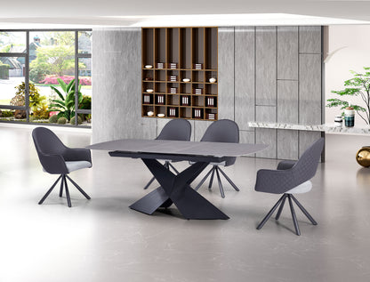 Modern Sintered Stone Top Extension Table