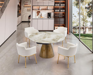 Luxury Bronze Round Dining Extension Table