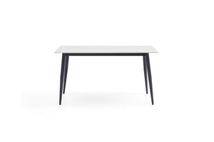 Minimalist Matt Black Base Dining Table With Sintered Stone Top