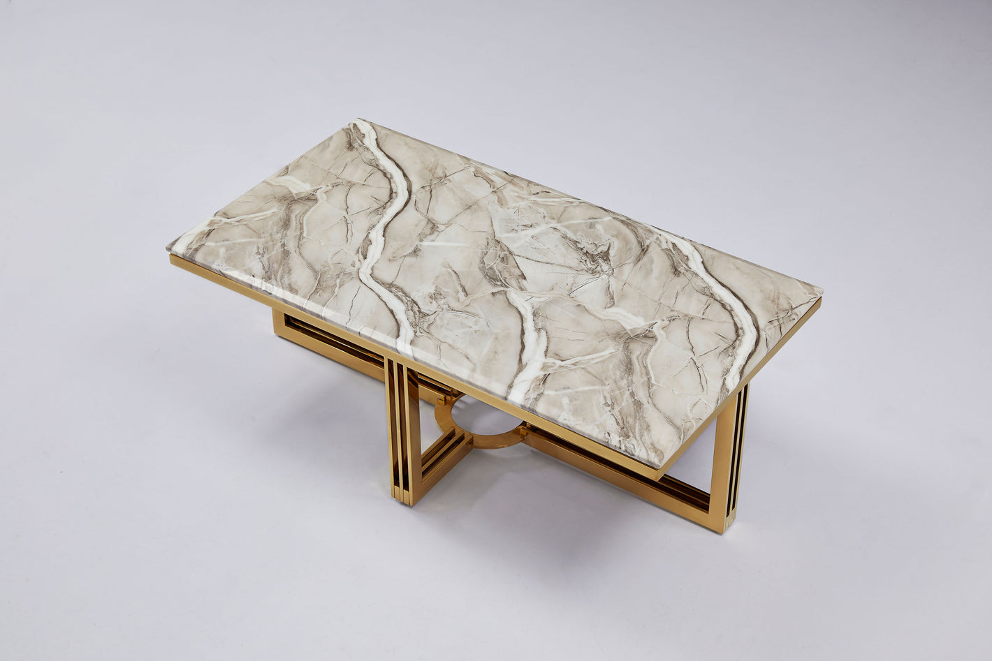 Table basse de luxe en marbre pour un salon haut de gamme