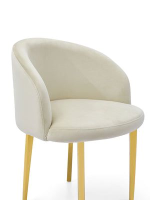 Luxury White Velvet Dining Chair Restaurant & Hotel Commercial Seating