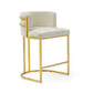 Luxury Modern Beige Velvet Gold Bar Chair For Hotel