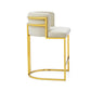Luxury Modern Beige Velvet Gold Bar Chair For Hotel