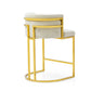 Luxury Modern Beige Velvet Gold Bar Chair For Hotel