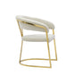 Chaise de salle à manger moderne de luxe rembourrée dorée