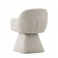 Modern Light Greige Fabric Swivel Dining Chair