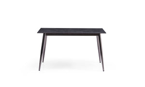 Minimalist Black SS Base Dining Table With Sintered Stone Top