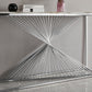 Console SRF Modern Twist en acier inoxydable avec plateau en marbre