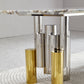 Luxury Marble Gold Silver Base Dining Table