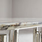Luxury Marble Gold Silver Base Dining Table