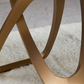 Clip - Matt Rose Gold Rectangular Dining Table