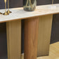 ELISE Console Table with Walnut Veneer and Bronze Brushed Finish for Modern Entryways
