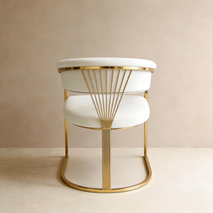 Modern Luxury Gold Upholstered Dining Chair