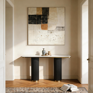 LUNE Luxury Modern Walnut Console Table