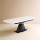 Matt Sand Black Gold Deco Extension Table WIth Sintered Stone Top