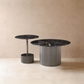 Modern Luxury Marble Black Titaminum SS Coffee Table Set