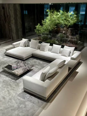 Valtor U-Shaped Double Chaise Sectional Sofa