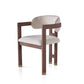 AIKO Mid-Century Modern Walnut Wooden Bouclé Dining Chair