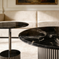 Modern Luxury Marble Black Titaminum SS Coffee Table Set