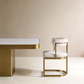 Matt Gold Luxury Dining Table With Sintered Stone Top