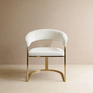 Modern Luxury Gold Upholstered Dining Chair
