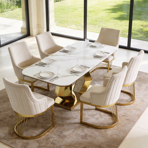 ARDEN Luxury Gold Dining Table For Villa & Hotel