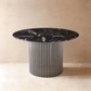 Modern Luxury Marble Black Titaminum SS Coffee Table Set