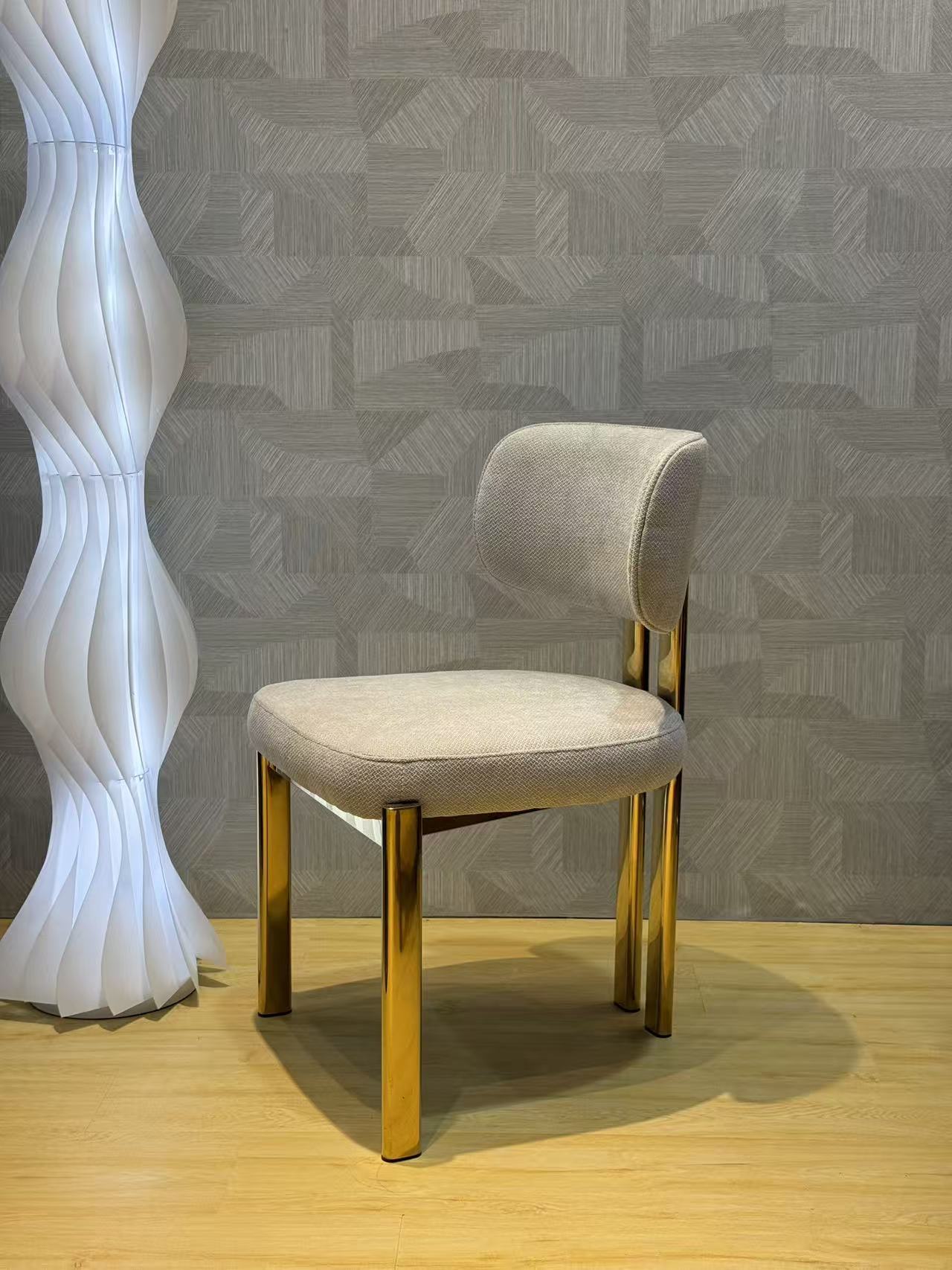 MERA Luxury Upholstered Gold Dining Chair