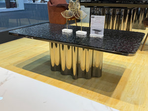 Wave Coffee Table With Water Glass