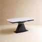 Matt Sand Black Gold Deco Extension Table WIth Sintered Stone Top