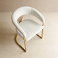 Modern Luxury Gold Upholstered Dining Chair
