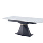 Table de salle à manger extensible High End Matte Black Golden Line