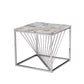 Ensemble table basse et table d'appoint en marbre moderne