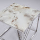 Ensemble table basse et table d'appoint en marbre moderne