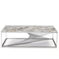 Ensemble table basse et table d'appoint en marbre moderne