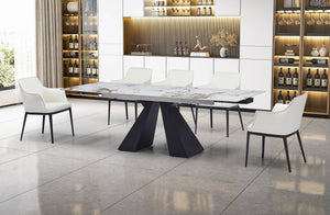 Contemporary Extension Table With Pandora Sintered Stone Top
