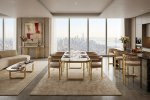 CIEL Luxury Gold Finish Stainless Steel Coffee Table With Sintered Stone Top