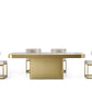 Matt Gold Luxury Dining Table With Sintered Stone Top