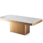 Matt Rose Gold Luxury Dining Table For Banquet