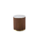 LUNE Walnut Wood End Table With Sintered Stone