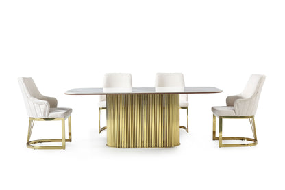 AVAL Modern  Luxury Gold Dining Table