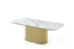 AVAL Modern  Luxury Gold Dining Table