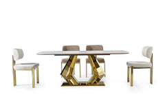 ARDEN Luxury Gold Dining Table For Villa & Hotel