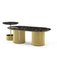 AVAL Luxury Gold Coffee Table Set