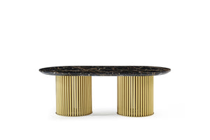 AVAL Luxury Gold Coffee Table Set