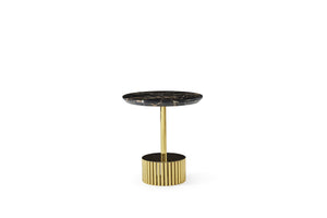 AVAL Luxury Gold Round Coffee Tbale Set