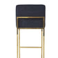 Modern Luxury Gold Black Velvet Bar Stools