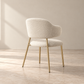 Luxury Fabric Upholstered Champagne Gold Dining Chair