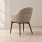 Luxury Fabric Upholstered Solid Wood Dining Chair